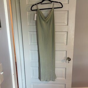 RESA Sage Green Slip Dress